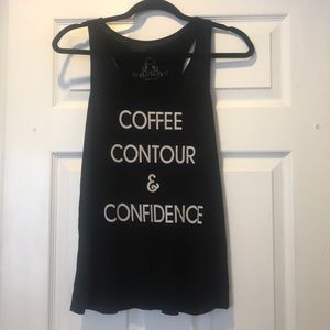 Black mantra tank top